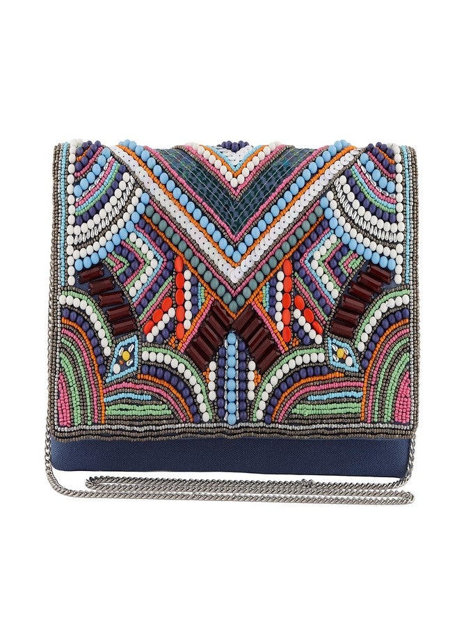 VOYLLA Boho Glam Beaded Party Clutch Bag For Women,Party,Wedding,Festive,Gift For Women & Girls - Image 1
